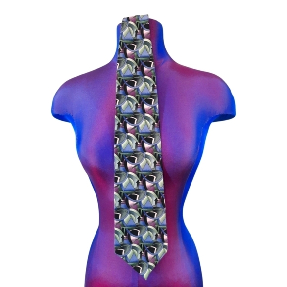 Jerry Garcia Stonehedge Collectors‎ 100% Silk Art Deco Neck Tie Grateful Dead - Picture 1 of 9